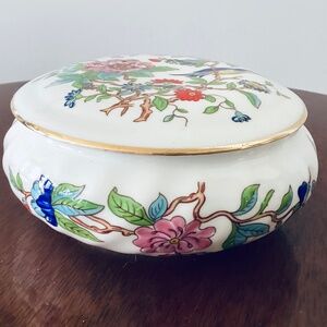 Vintage Aynsley Pembroke Bone China Trinket Box, China trinket box,
